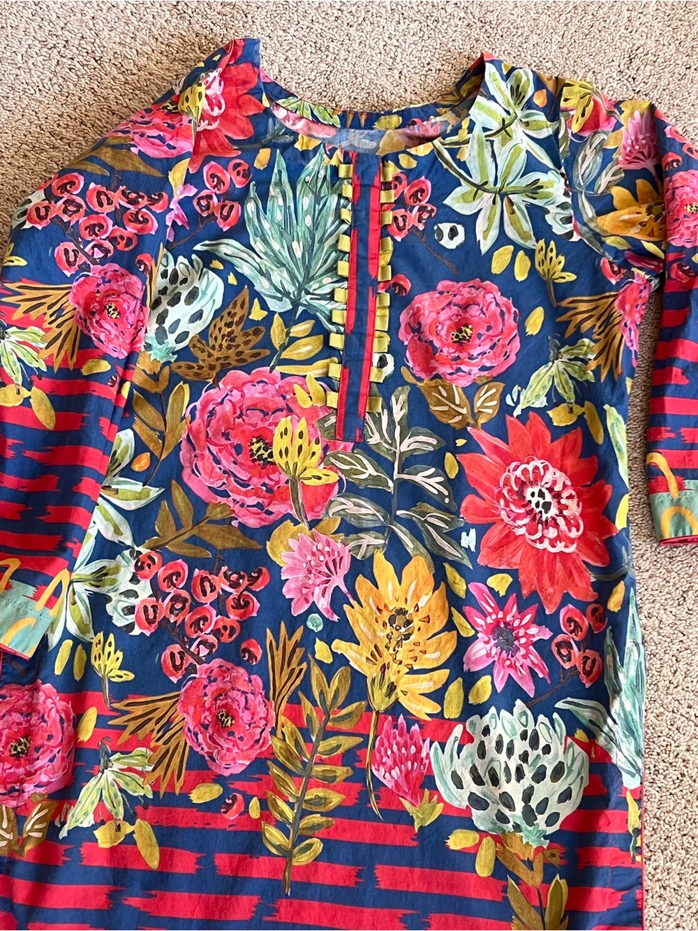 Lawn cotton printed Indian Pakistani kurti /top